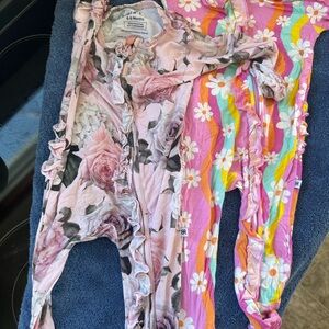 Floral and Rainbow Baby Onesies